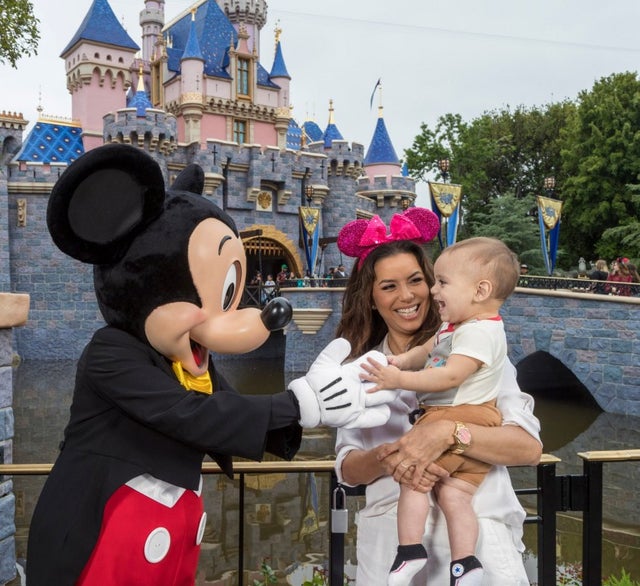 Eva Longoria and son at disney