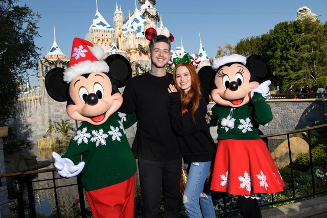 Travis Mills and Madelaine Petsch at disneyland