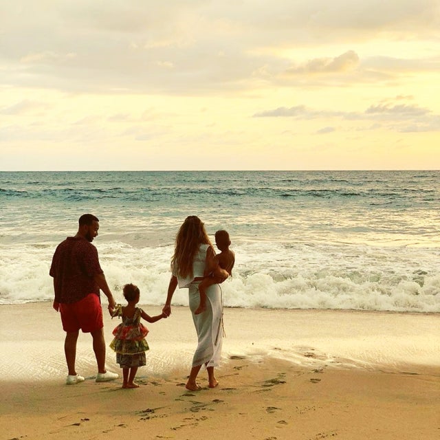 Chrissy Teigen, John Legend, Luna and Miles