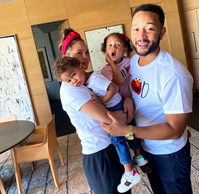 Chrissy Teigen, John Legend, Luna and Miles