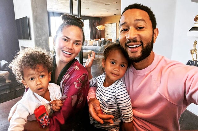 Chrissy Teigen, John Legend, Luna and Miles