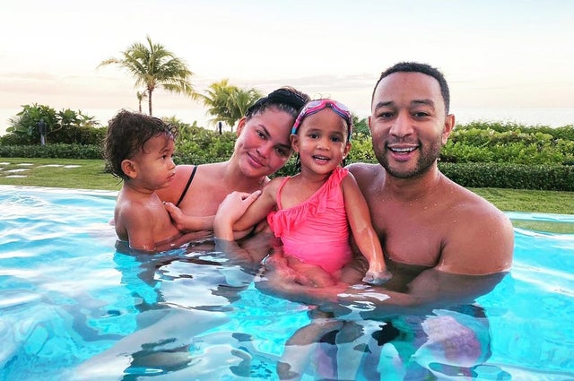 Chrissy Teigen, John Legend, Luna and Miles