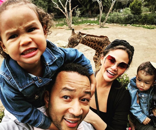 Chrissy Teigen, John Legend, Luna and Miles