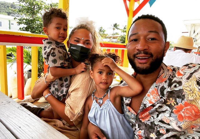 Chrissy Teigen, John Legend, Luna and Miles