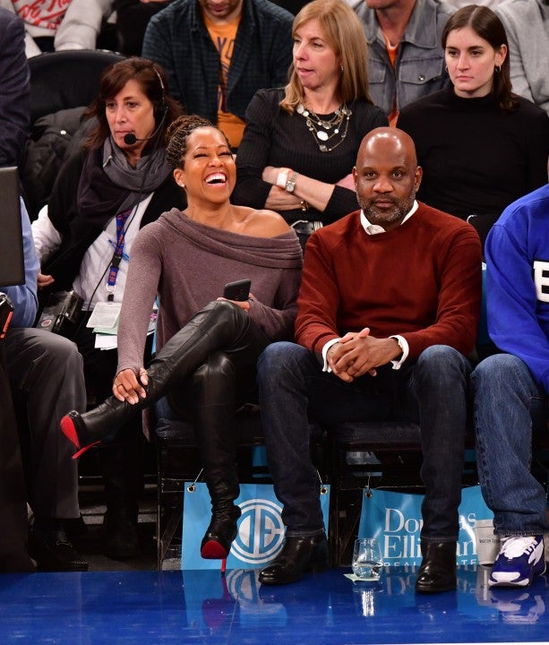 Regina King at 76ers game