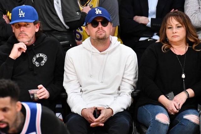 Leonardo DiCaprio at Lakers game