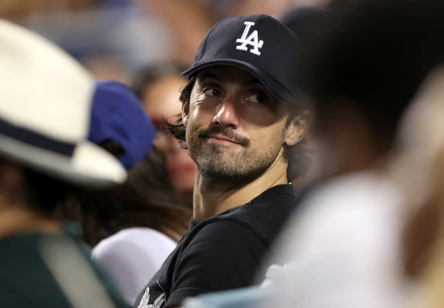 Milo Ventimiglia at the Los Angeles Dodgers Game