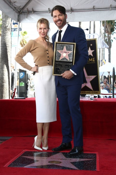 Harry Connick Jr. and Renee Zellweger at walk of fame