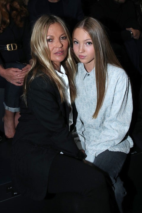 Kate Moss and Lila Grace Moss Hack at paris fashion week