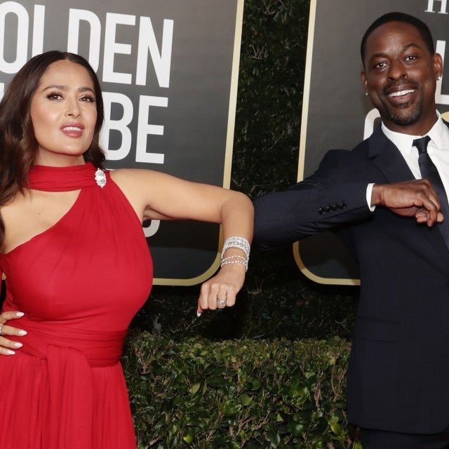 Sterling K Brown Salma Hayek Golden Globes