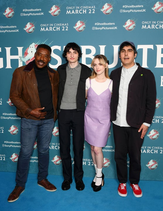 Ernie Hudson, Finn Wolfhard, Mckenna Grace and Gil Kenan