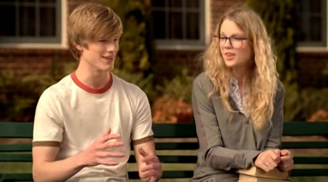 Lucas Till and Taylor Swift in "You Belong With Me" music video