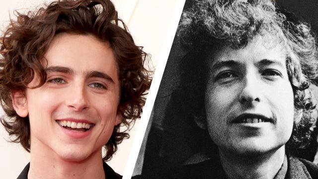 Timothée Chalamet and Bob Dylan