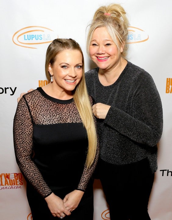 Melissa Joan Hart and Caroline Rhea at Lupus LA's Hollywood Bag Ladies Luncheon