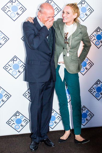 Bruce Willis and Uma Thurman