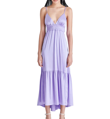 Steve Madden Lisa Stretch Satin Charmeuse Midi Dress