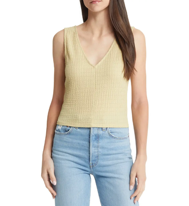 Madewell V-Neck Sleeveless Crop Top