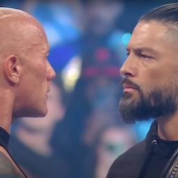 Dwayne 'The Rock' Johnson and Roman Reigns Share Intense Staredown